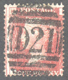 Great Britain Scott 33 Used Plate 207 - IK - Click Image to Close